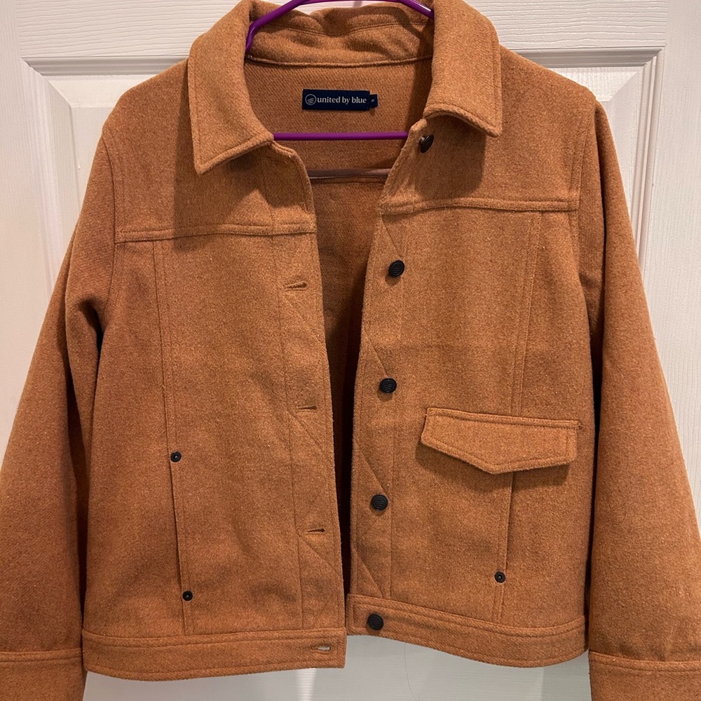 United by blue recycled trucker jacket, hazelnut, S